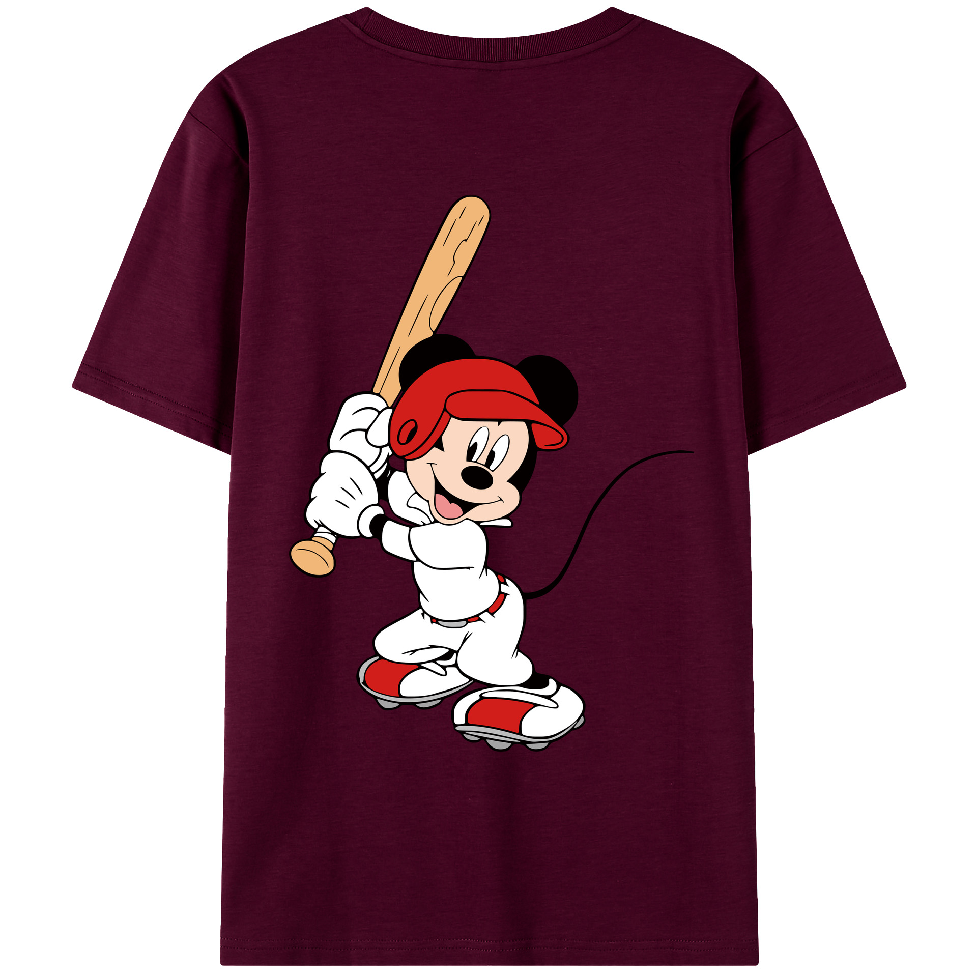 （画像用） ミッキーマウス Mickey Mouse レディース半袖Tシャツ(バックプリント)
